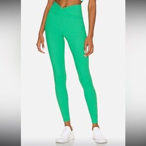 Year of Ours Green Ribbed Veronica Leggings